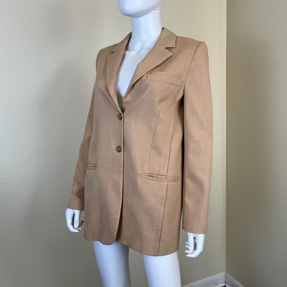Zara Womens Size XS Beige Oversized Double Breasted Blazer NEW Minimalist Office - Picture 12 of 14
